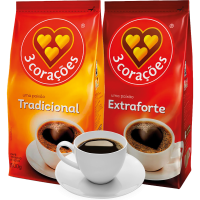CAFÉ 3 CORAÇÕES TRAD./EXTRA FORTE PCTE. 500g