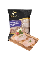 FILÉ DE COXA C/ SOBRECOXA RIVELLI CONG. PCTE./BAND. 1kg