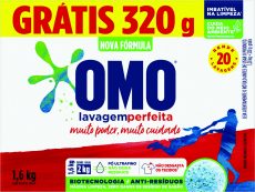 Detergente em Pó Omo Cx. 1,6kg Grátis 320g