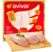 FILÉ DE PEITO DE FRANGO AVIVAR CONG. BAND. 1kg